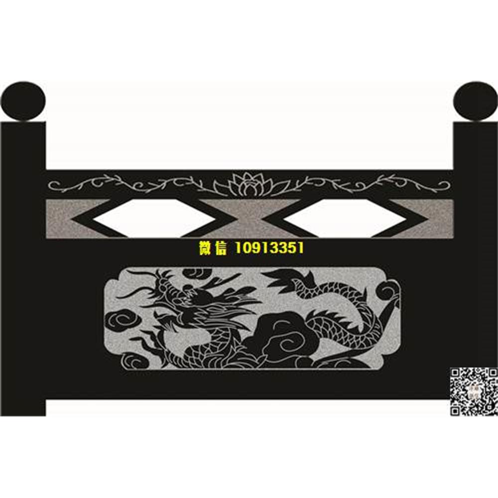 精雕图177龙祥云栏板精雕图线雕图线条图单线铣底图_电脑雕刻plt文泰矢量图精雕图浮雕图